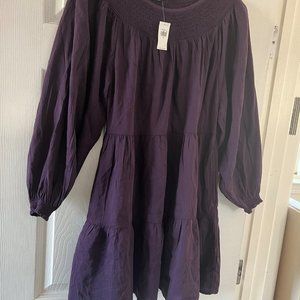 Brand New Old Navy Tiered Mini Swing Dress, Tunic, Women's Size Medium, Purple